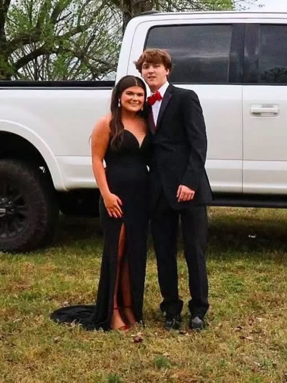 Portia and Scarlett Strapless Black Evening Gown
